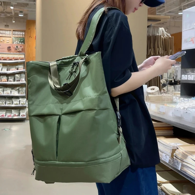 Y2K Unisex Large Capacity Nylon Backpack Men Waterproof Sports Bag Women Casual Travel Backbag Trend School Bags Leisure Handbag 250318
