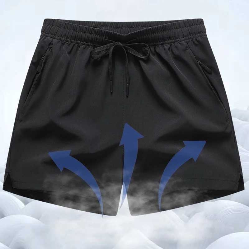 Mens high-quality ice silk sports and leisure pants sweat absorbing and quick drying outdoor running fitness swimming beach pants W250318