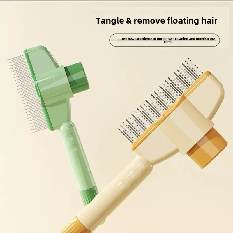 Cat comb knot removal floating hair artwork long pet selfcleaning dog beauty products flea 250318