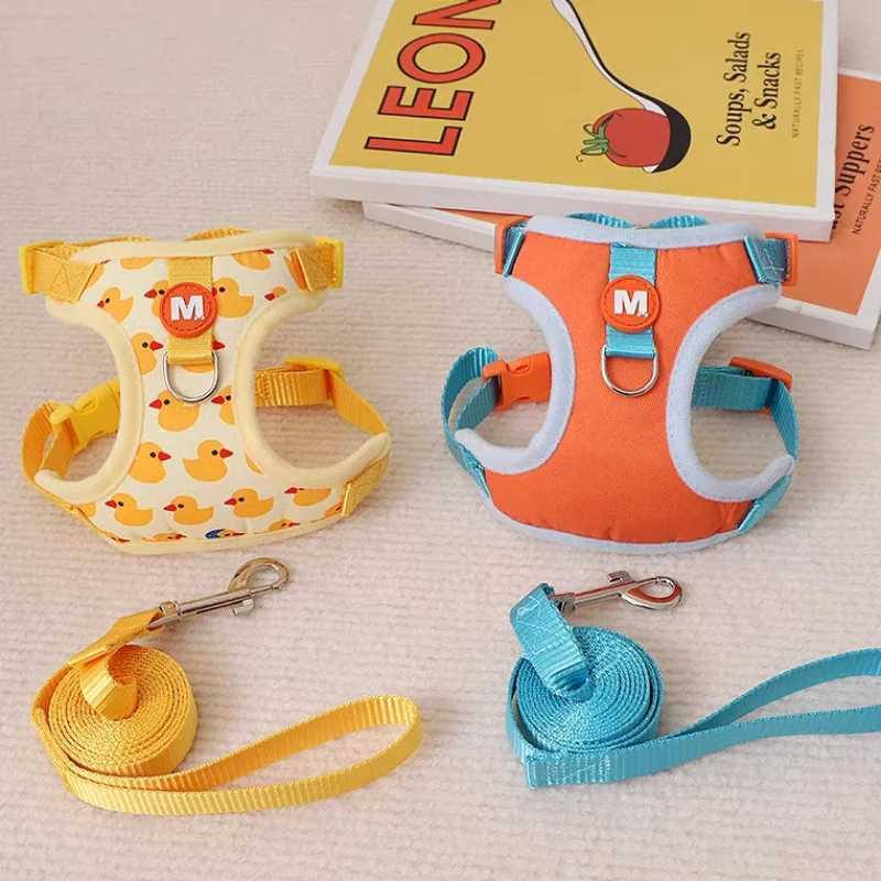 New soft mesh small cat harness and belt set with adjustable vest suitable for pet cats and easy to control puppiesT250318