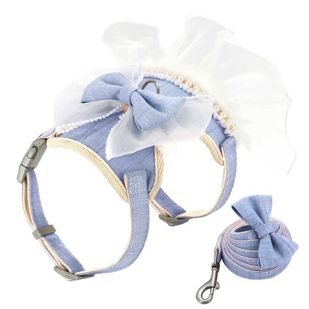 Cute Bow Cat Strap Princess Cat Dress Nylon Kitten Party Dress Dog StrapT250318