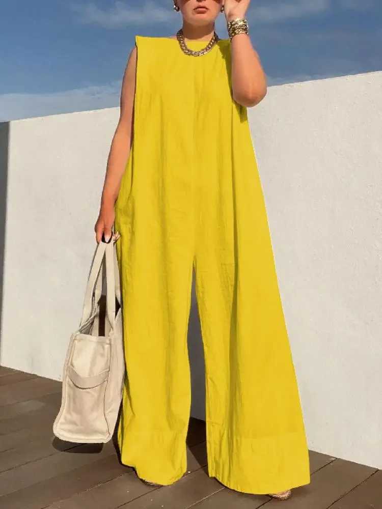 UOOZ Womens Wide Leg jumpsuit for women 2024 new summer fashion strapless solid color loose casual outdoor jumpsuit X250318