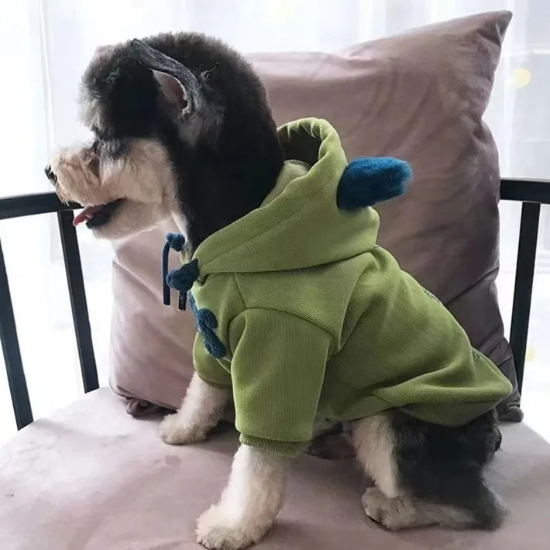 Ins Fashion Letter Hoodie Warm Sweater Schnauzer French Bulldog Small Medium Dog 250318