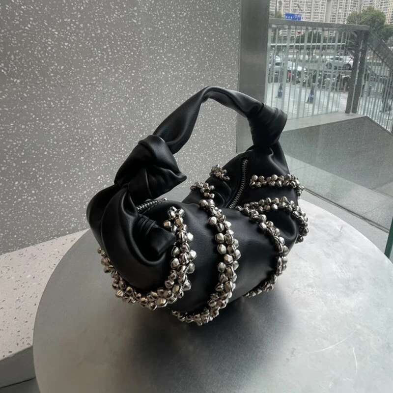 Beading Rivet Decoration Evening Clutch Party Bags For Women Designer Handbag Purse 2025 New In Fashion Underarm Shoulder