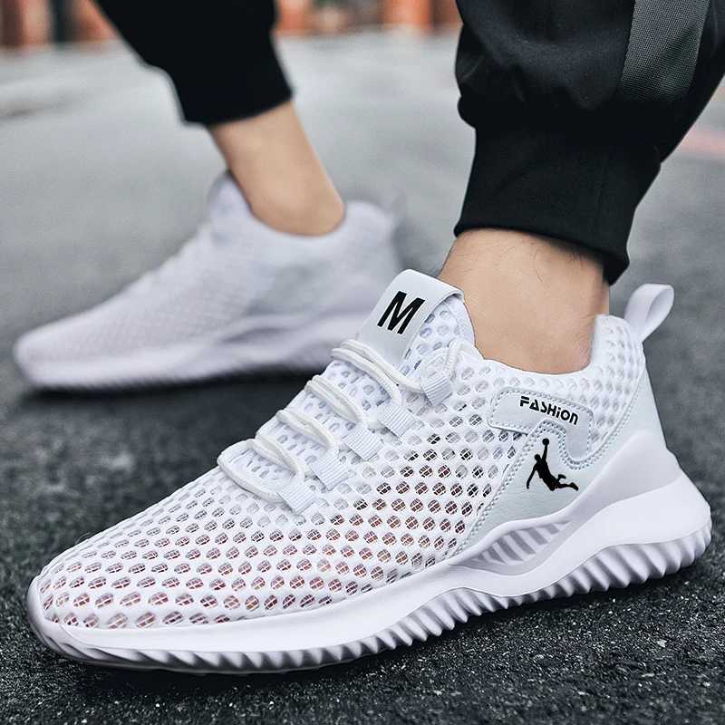 White mens cheap shoes large size 47 running sports shoes unisex breathable mesh sports shoes mens Trianers Zapatillas running Hbre Y250317