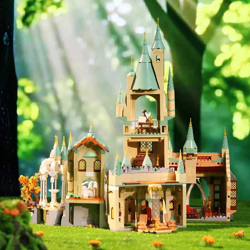 1555PCS Movie Lorded of Rings Green Shadow Castle Rivendell House Building Blocks Model Assemble Bricks Toys Gift For Adult KidXJ250318