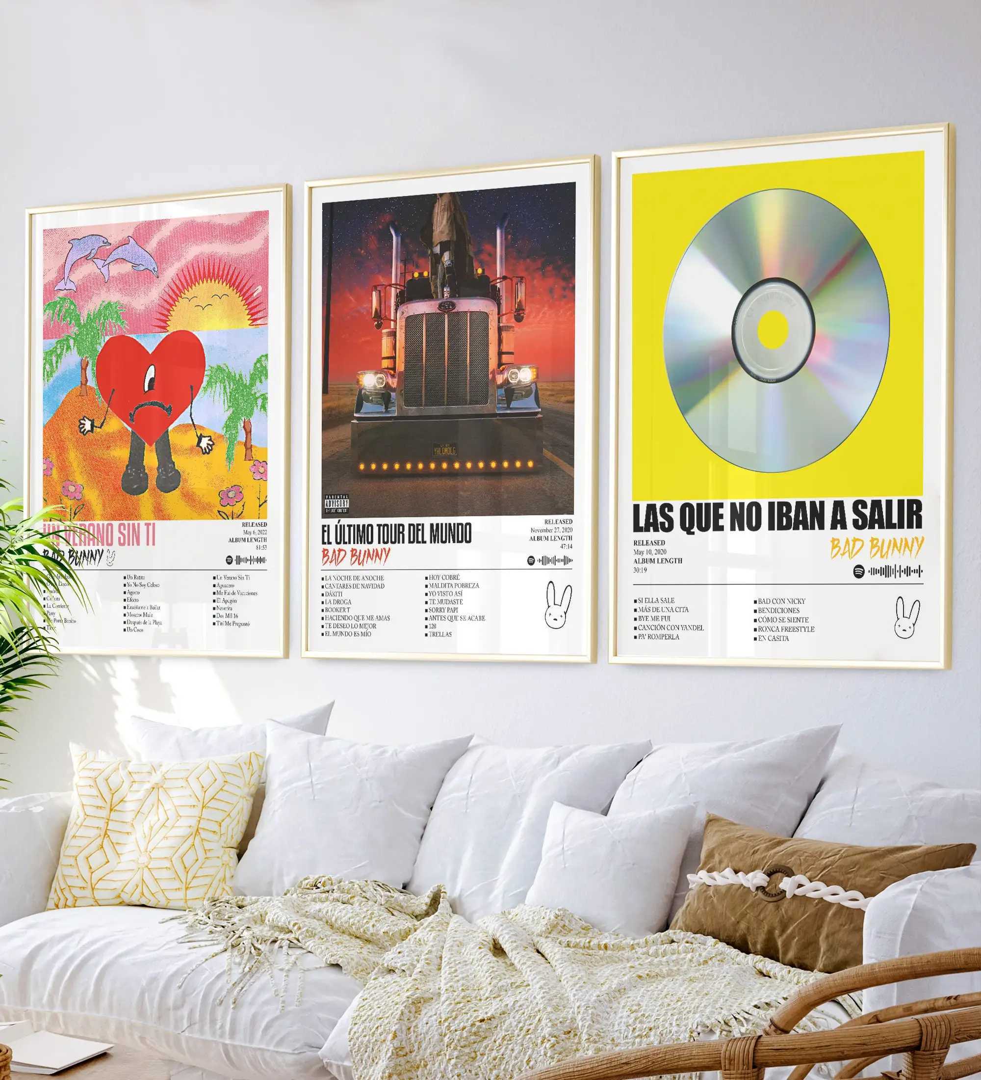 Music Hot Album Star Bad Bunny Poster Hip Hop Rap Posters for Living Room Canvas Painting Art Home Wall Decor Picture Y250318