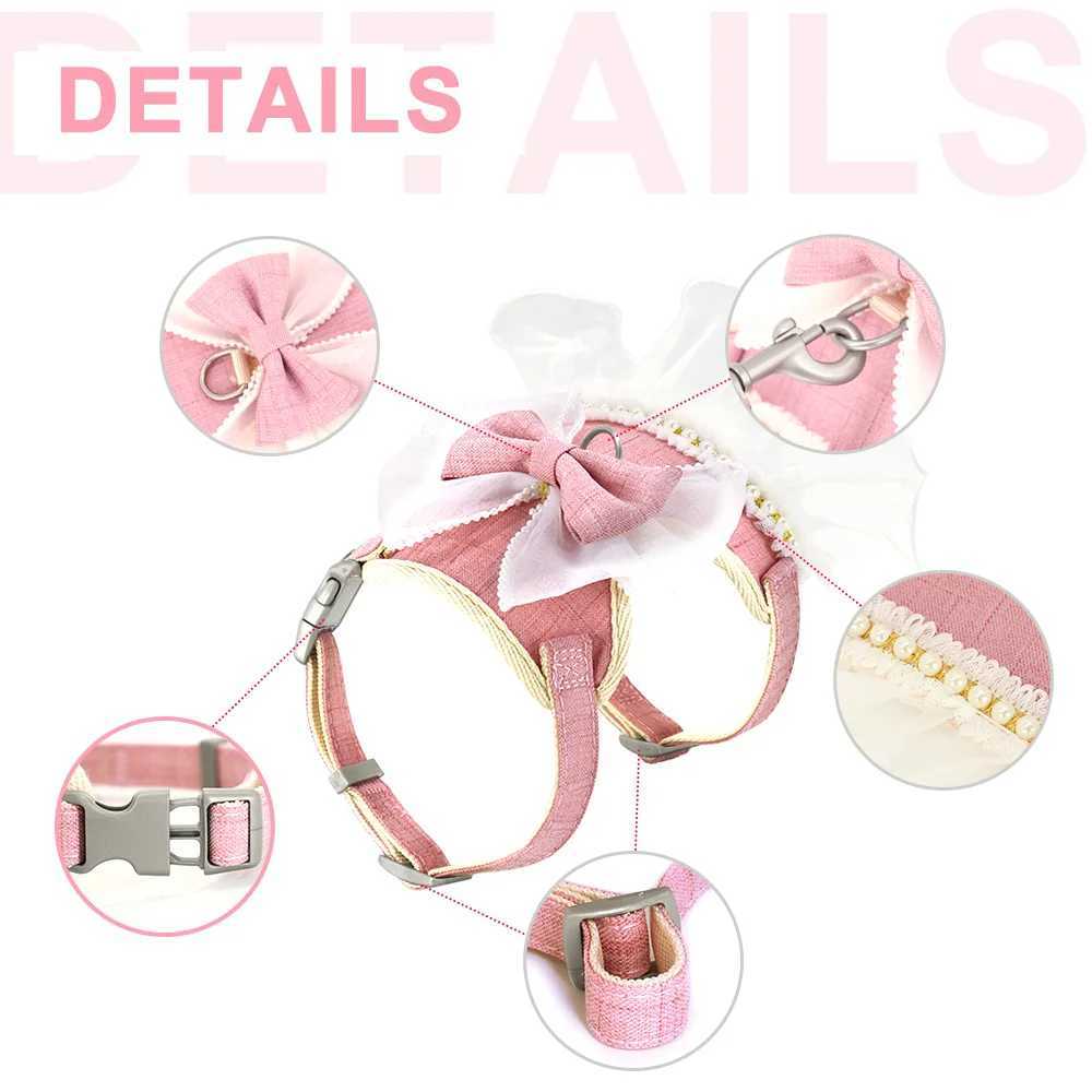 Cute Bow Cat Strap Princess Cat Dress Nylon Kitten Party Dress Dog StrapT250318