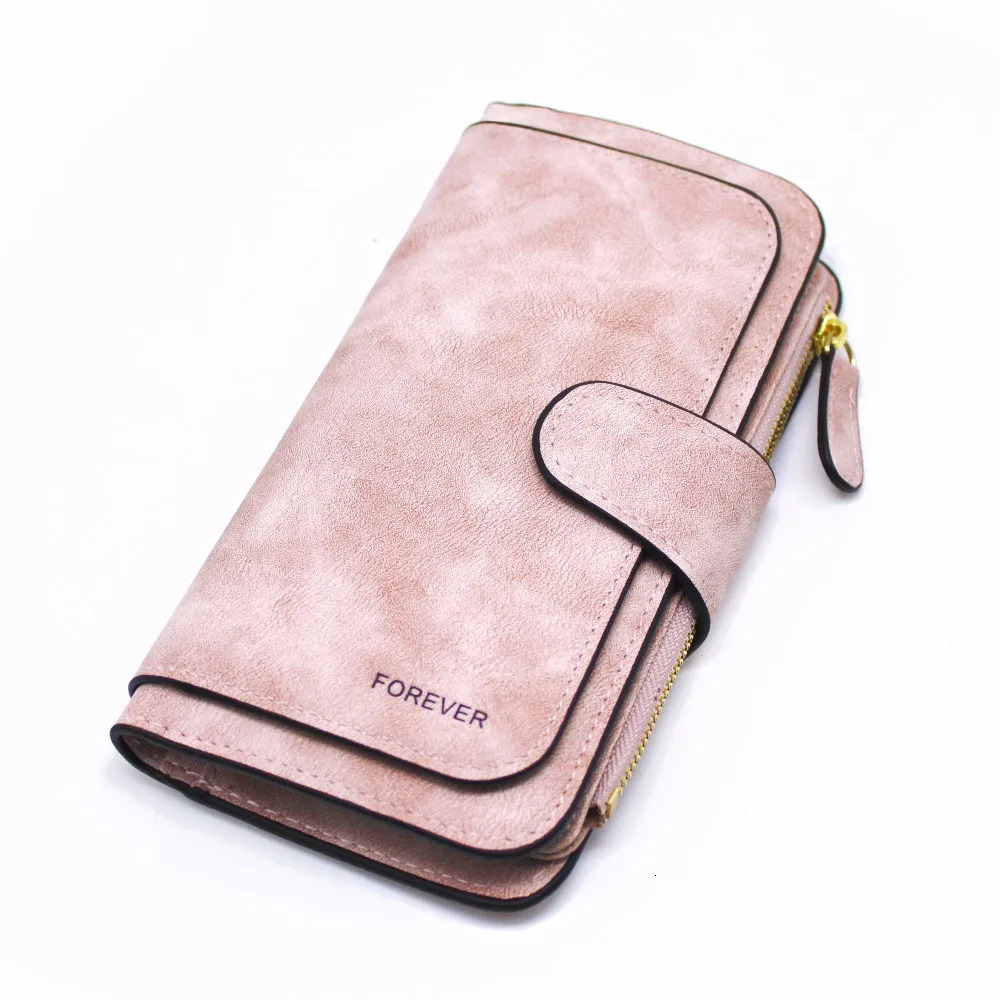 Leather Womens Wallet Zipper Long Wallet Womens Card Clip Coin Wallet Carteira Feminina 250317