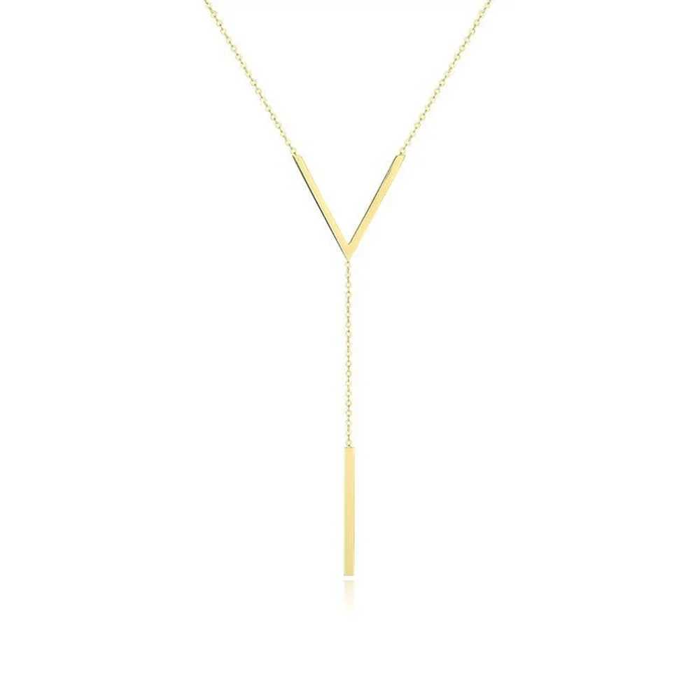 SUMENG new V-shaped long sexy Clavicle gold chain necklace 2024 womens fashion jewelry party gift W250318