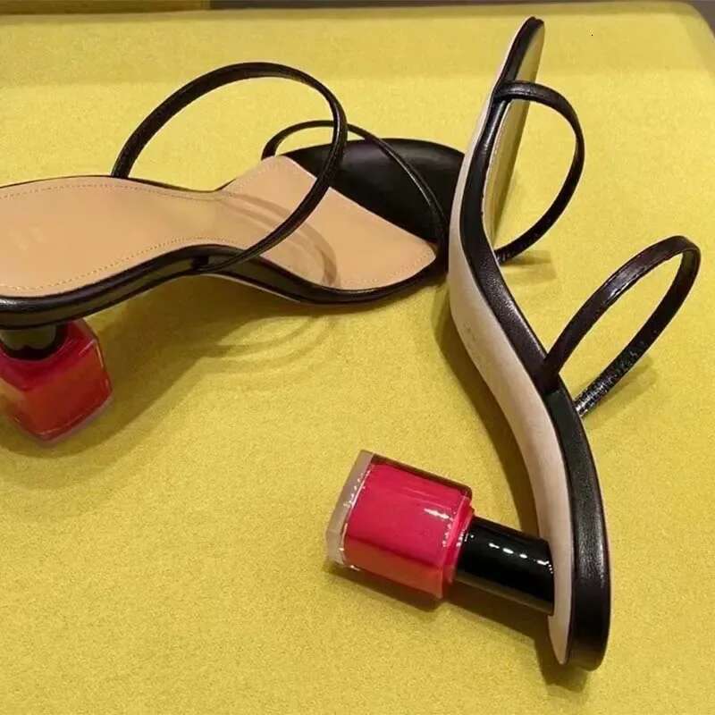 Open Toe Egg Rose ral Thin High Heel Belt Slippers Women Ladies Summer Sgback Shoes Party Strange Style Sandals