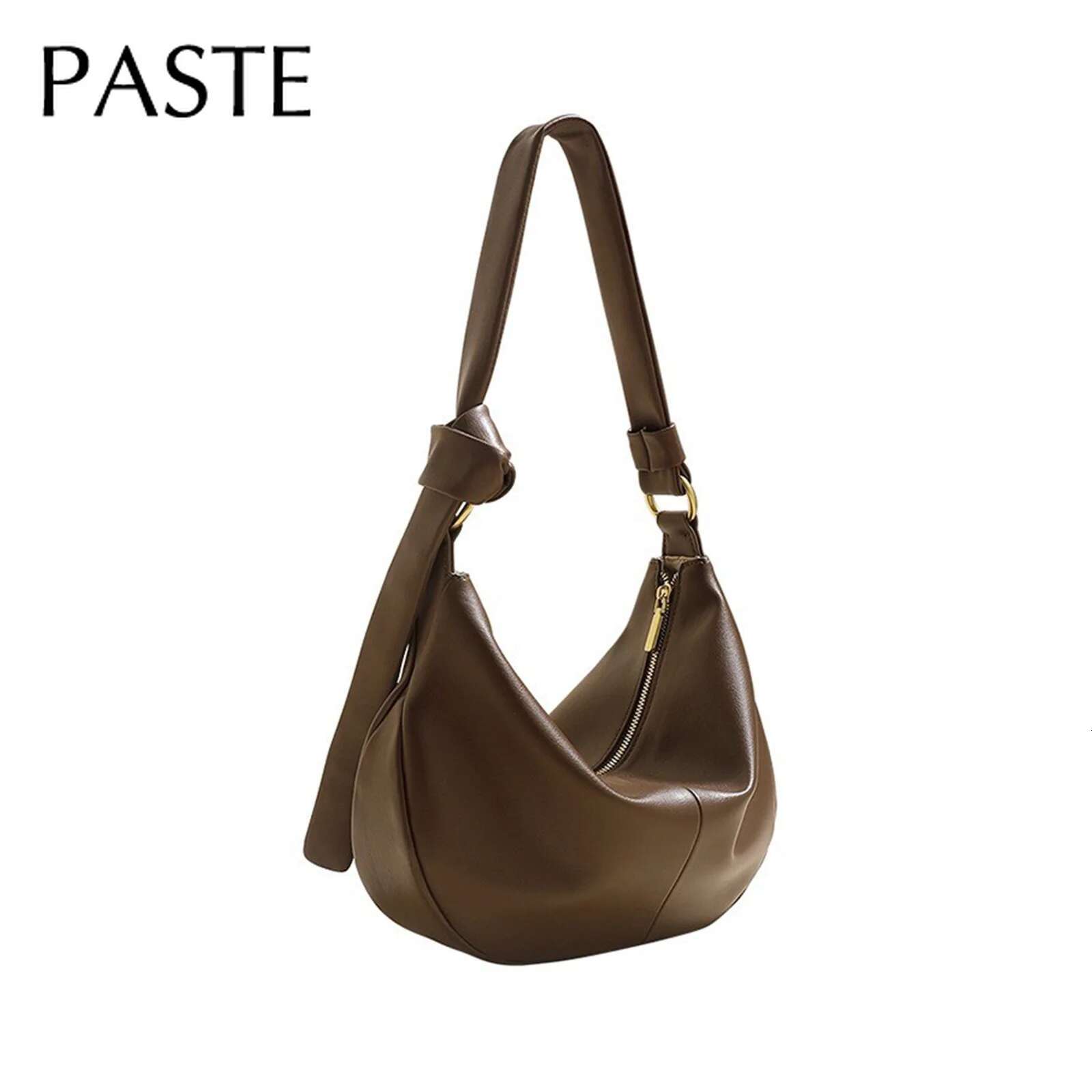 Simple Tie A Knot To Adjust Lenght Of Strap Design Nappa Split Leather Women Shoulder Black High Quality Lady Crossbody Bag