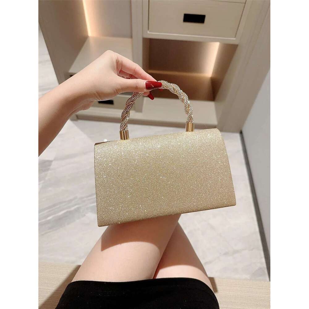 Versatile Evening Dress European and American Clutch Crossbody Celebrity Fashion Dia Bow Chain Bag
