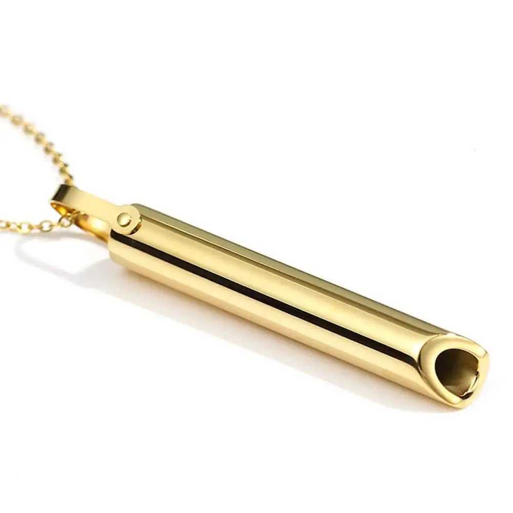 Stainless steel breathable necklace for smoking cessation anxiety relief anti vaping necklace breathing necklace W250318