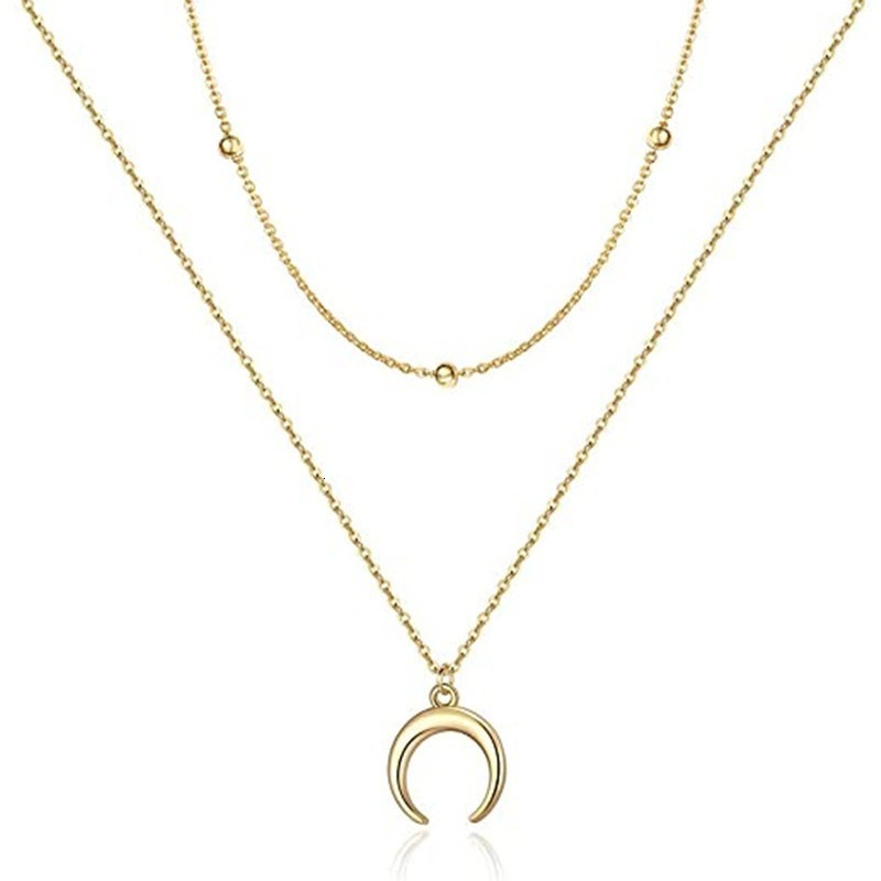 Popular fashionable straps, adjustable circular gold necklaces, ins street style sweater chains
