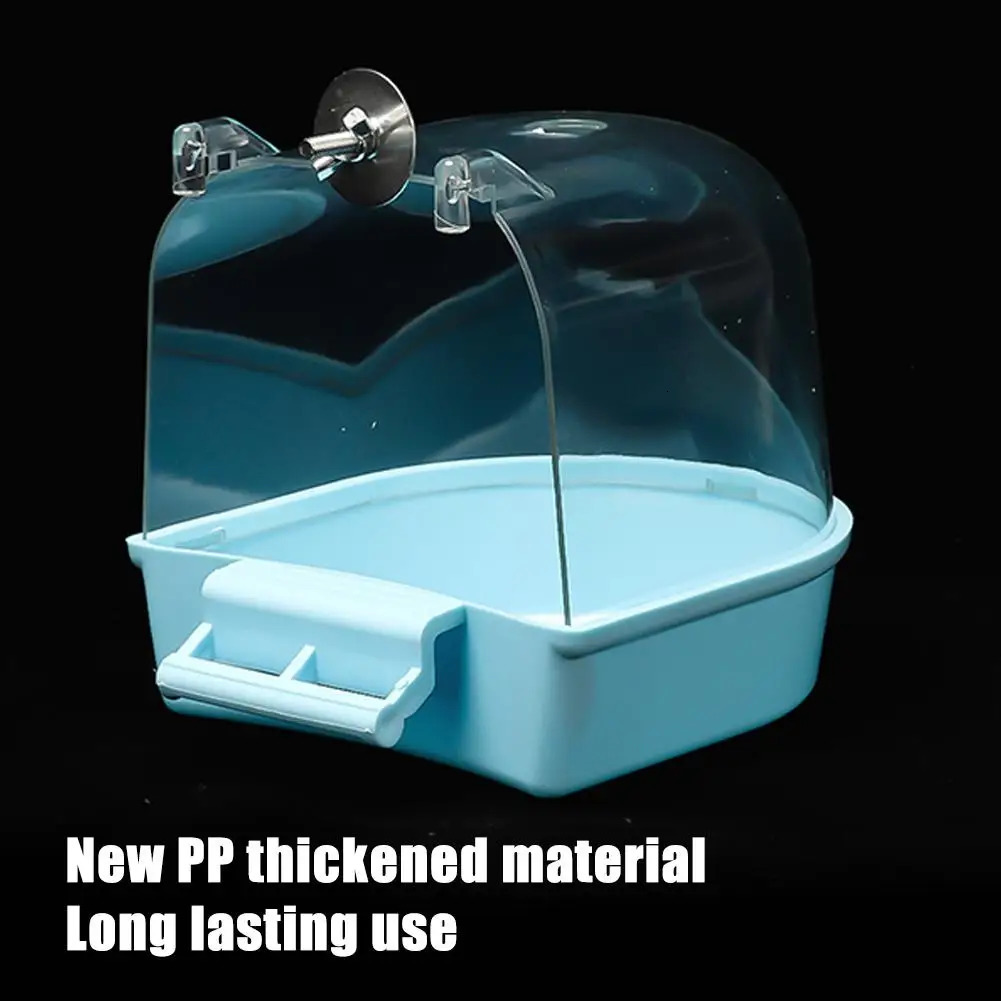 Hanging Bird Bath BoxParakeet Shower CagedParrot Box For Pet Brides Canary Budgerigar CockatielParrots P5C2 250318