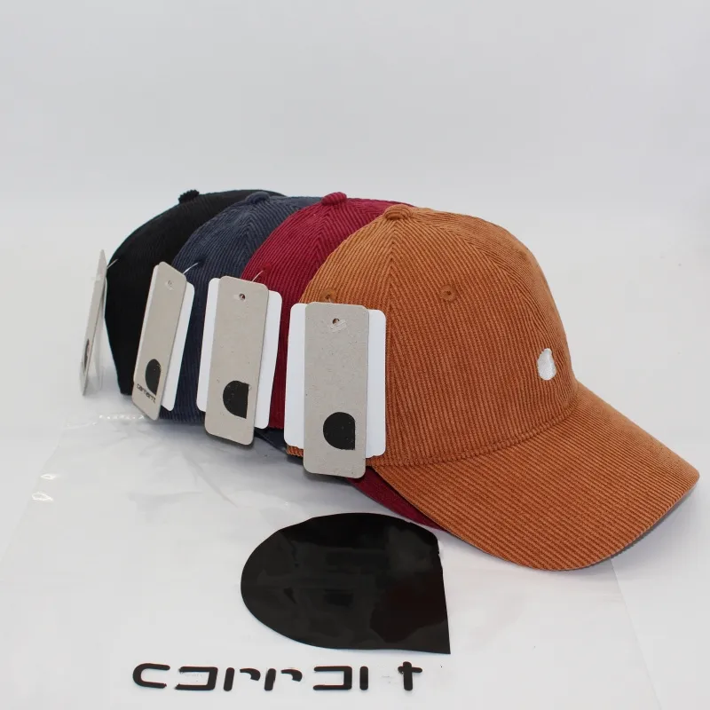 Corduroy Designer Baseball Cap Hard Top Baseball Cap Womens And Mens Head Surround Head Show Face Small Sunvisor Hat Wear Duck Wholesales Bulk Discount