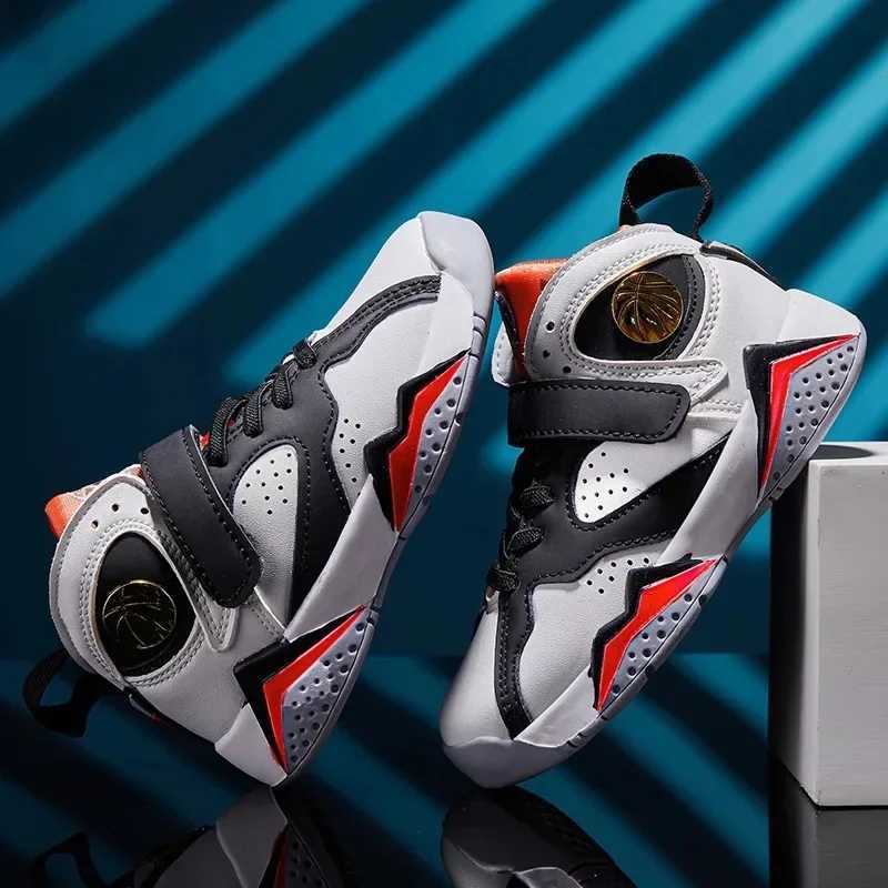 2024 childrens basketball shoes anti slip comfortable sports shoes boys outdoor training basketball sports shoes W250318