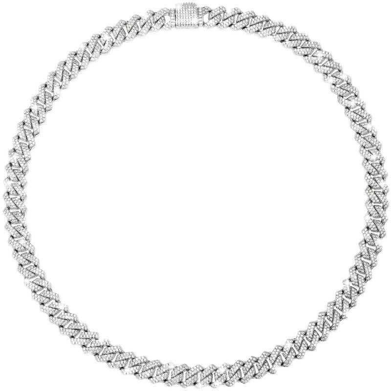 2024 Fashion Hip Hop 5A+ CZ Stone Bling Iced Out 20mm Cuban Link Chain Necklace for Men Rapper Jewelry