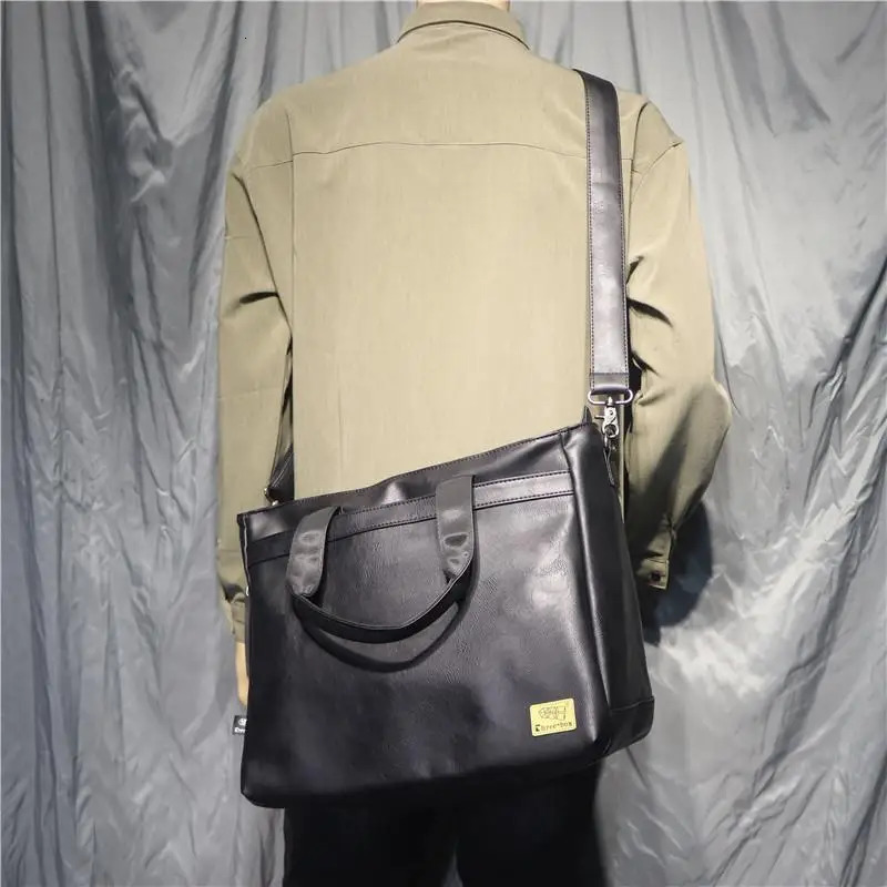 Korean mens handbags casual business men shoulder bag computer A4 briefcase crossbody 250317