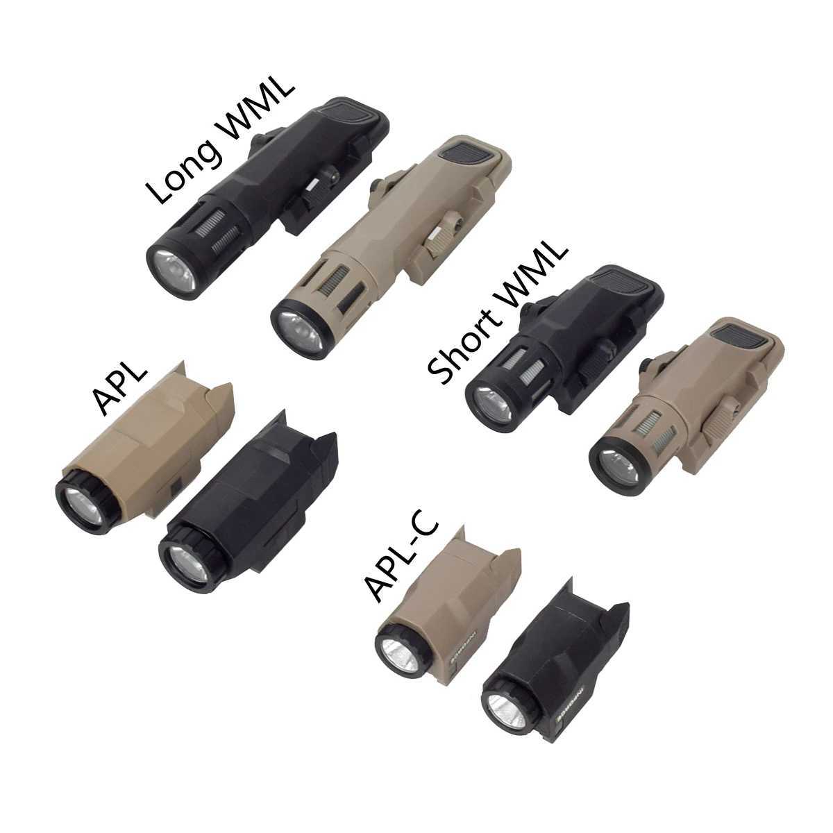 Tactical Air Force WML APL Nylon Rifle Flash LED Light Suitable for 20mm Rail Airgun Weapon Hunting Flashlight X250318