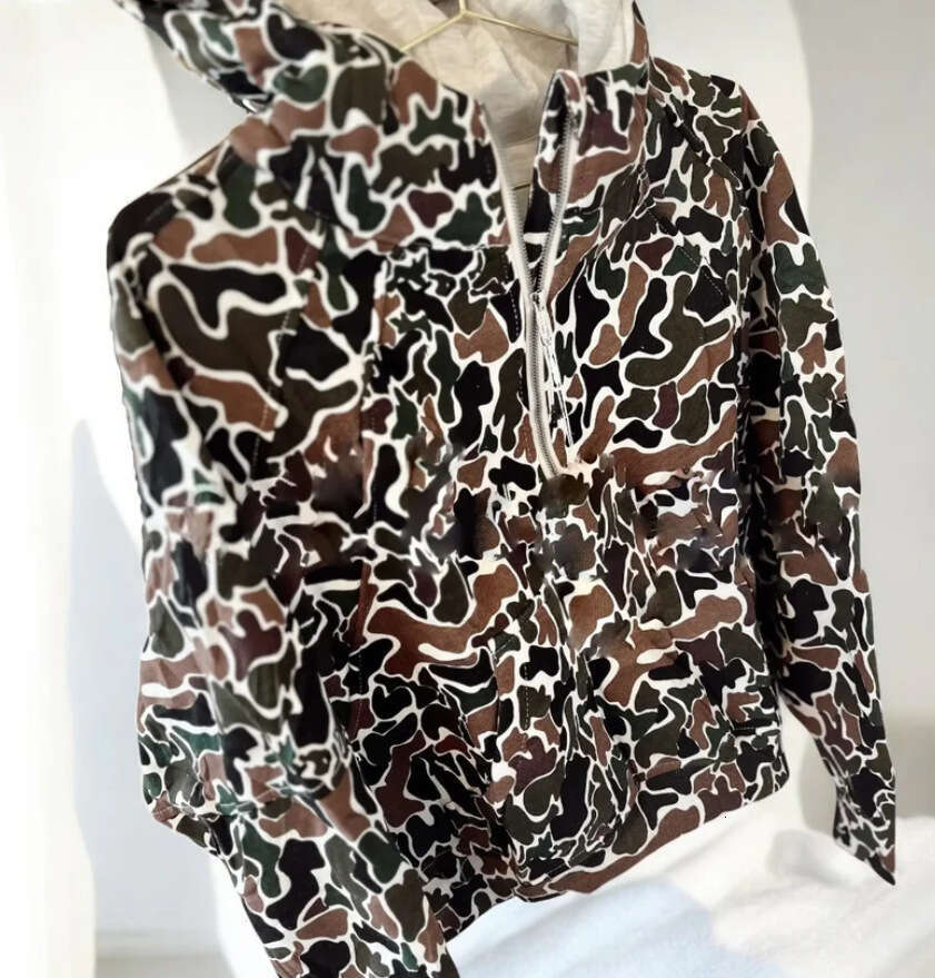 Printed hip-hop hooded jacket, American retro long sleeved sweatshirt, women's 2025 temperament versatile new trend clothing ins