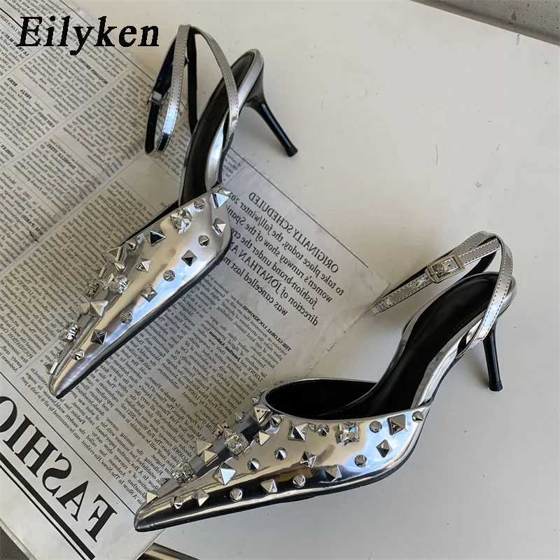 Eilyken Newly Design Pointed Toe Wen Pumps Sandals Sexy Buckle Stripping Party High H Fem Shoes Y250317