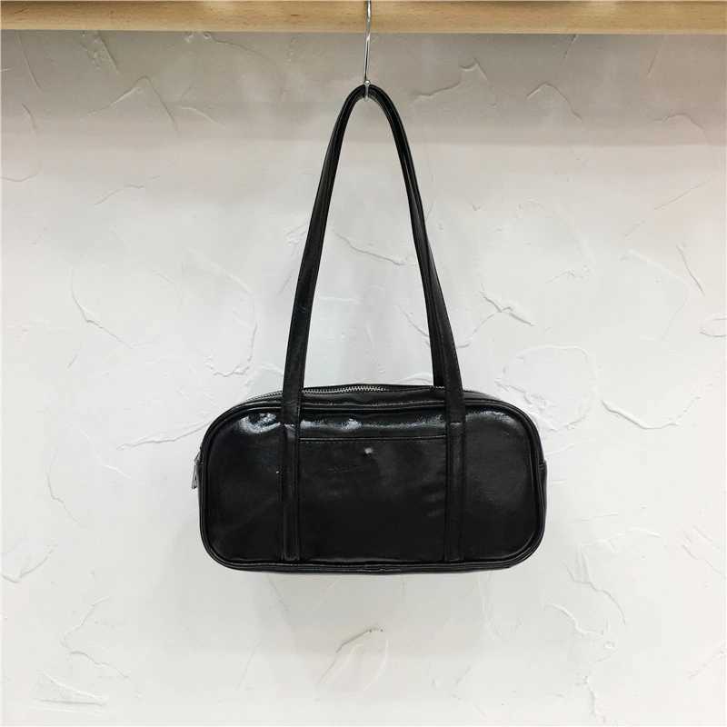Wens Shoder Bag Oil Waxed Leather Jewelry Tote Underarm Bag Shoder Tote Bag Y250318