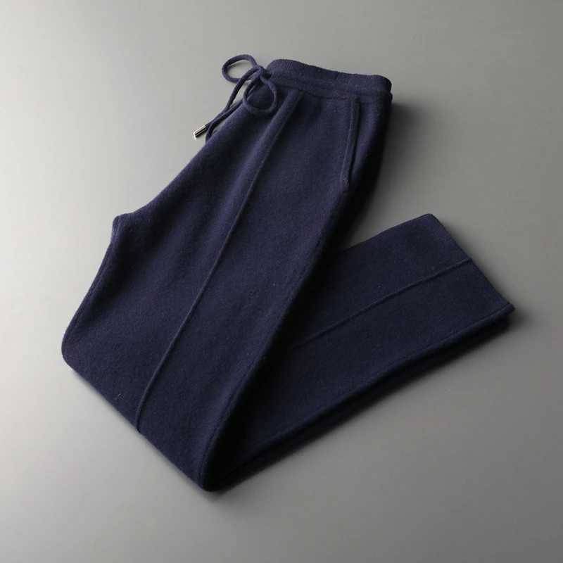 Autumn and Winter New 00% Cashmere Wool Pencil Pants Loose Clown Wool Knitted Casual Long Mens Pencil Pants W250318