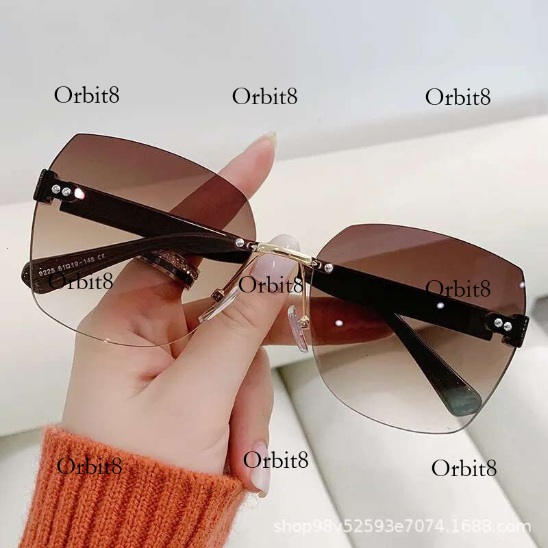 Glasses Female Korean Version Fashionable Round Anti-uv Strong Light Big Long Face Tawny Sunglasses