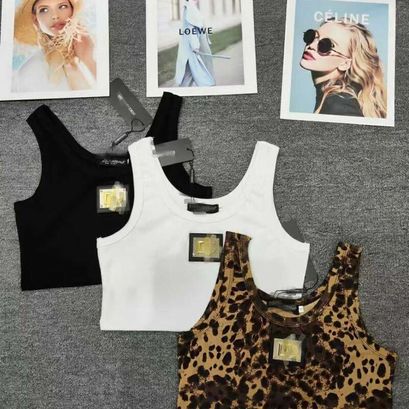 Women's Geometric Printed Vest Two-Piece Set+Elastic Knitted Cropped Pants Fashion Set