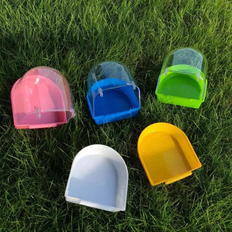 Bird bathtub shower box plastic water tank pet bird bowl parrot hanger accessories 250318