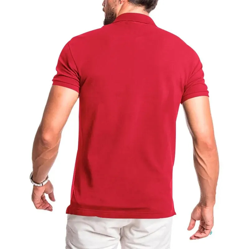 Mens Clothing Breathable Regular Fit Solid Golf Shirt Clothing Mens Casual V-Neck T-Shirt Short Sleeve For Summer 250318