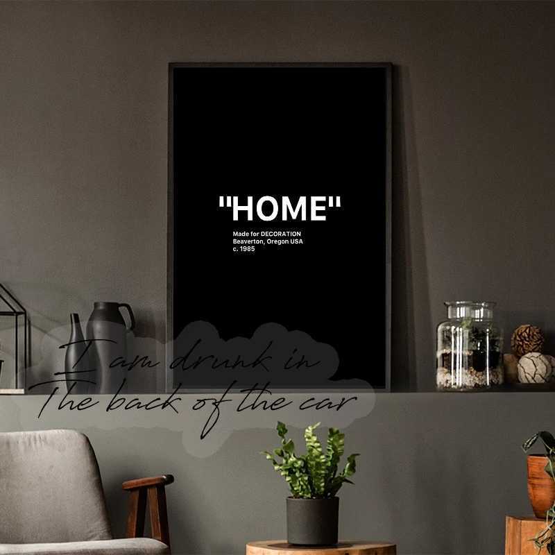 Modern Hype Black and White Minimst Quotes Poster Canvas Prints Motivation Inspired Wall Decor Office Home Room Decoration Y250318