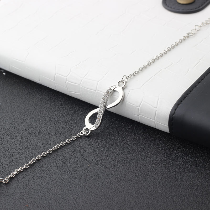 Infinity 8 Figure Necklace Women Simple Fashion Diamond Infinity Item Jewelry