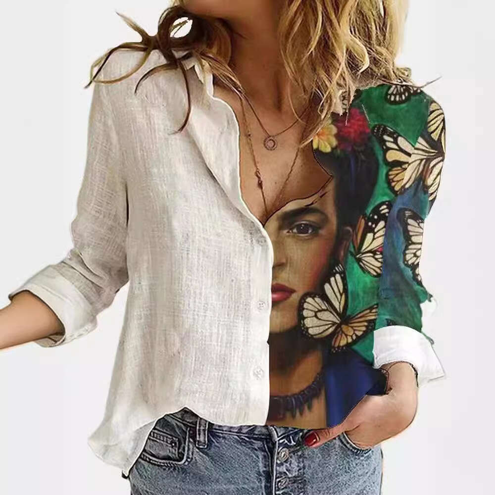 2025 New Long Sleeve Shirt with Unique Print Design