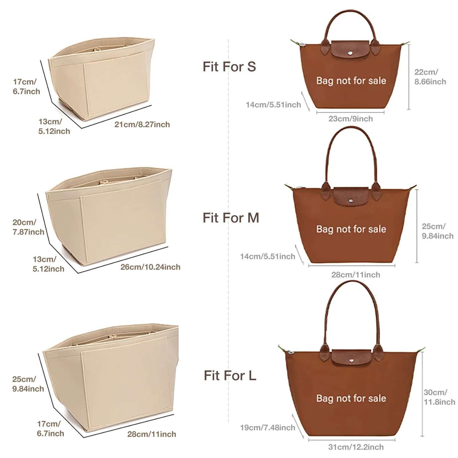 Felt Insert Ing Cosmetic Bag Fits For Handbag Support Er Organizer Makeup Pouch Small Shoulder Bags