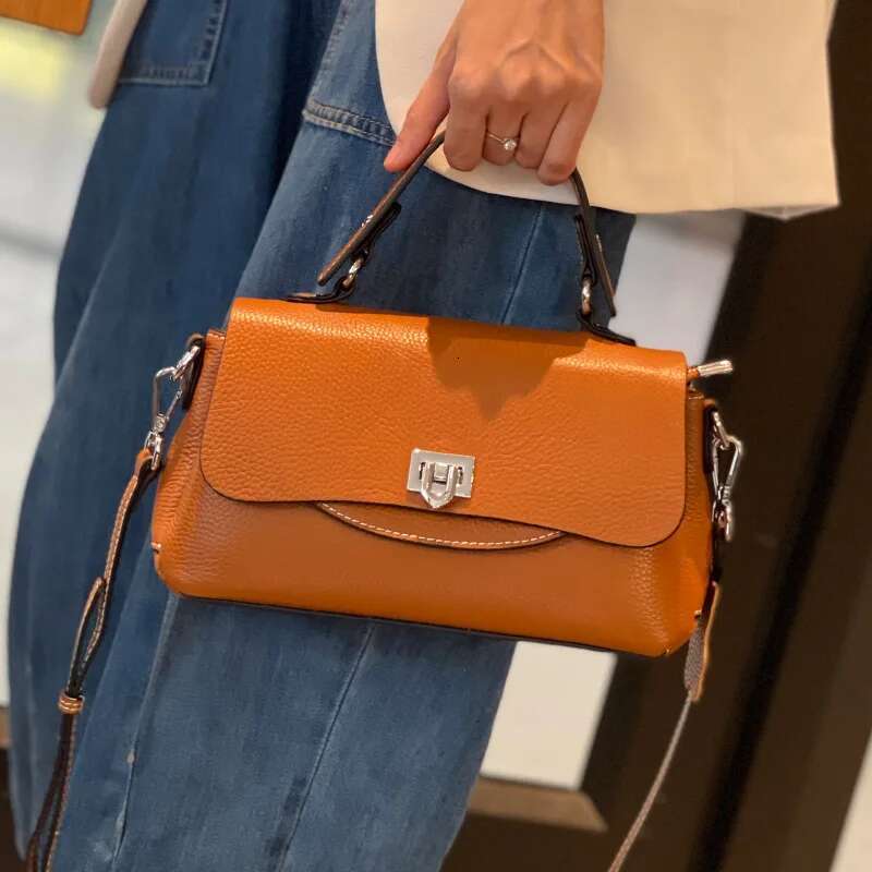 New Autumn Flap Genuine Leather Shoulder Bags For Ladies Messenger Bag Female Crossbody Women Handbag Blue Black