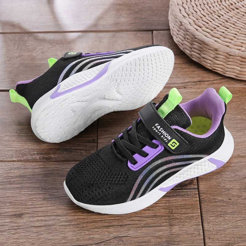 Spring and autumn childrens shoes baby girls casual sports shoes breathable soft non slip walking and running sports shoes size 26-38 W250318