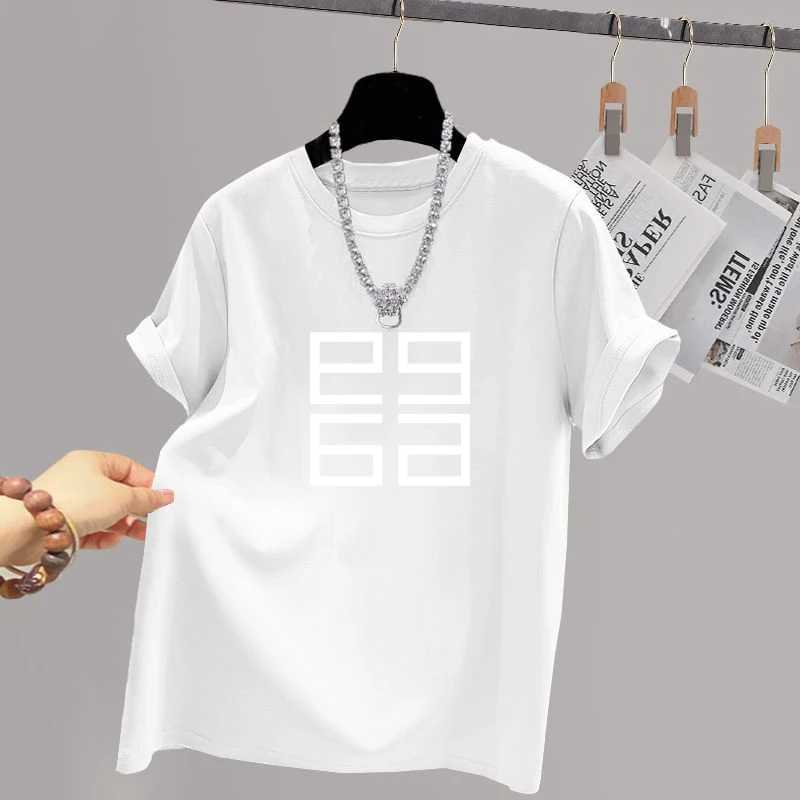 Womens Chic Y2k Printed T-shirt Summer Loose Short Sleeve Casual Loose Tops Cotton Comfortable Vintage PulloversT250318