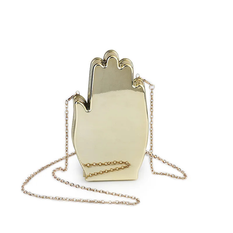Lovely Palm Shaped Acrylic Fashion Dinner Bag Womens Chain Oblique Crossbody Cute Evening Bag 250318
