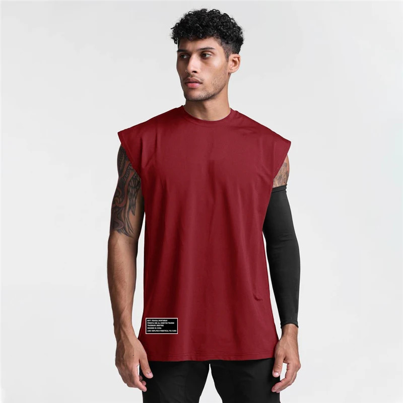 Gym Fitness Tank Top Mens Training Sleeveless Shirt Muscle Mesh Breathable Quick Drying Loose Single Piece 250314Z