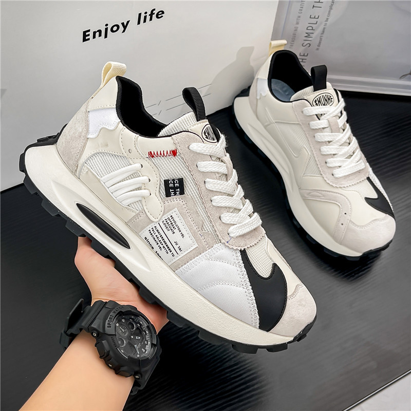 men's new lightweight thick-soled sports shoes men's trendy all-match low-top casual sneakers