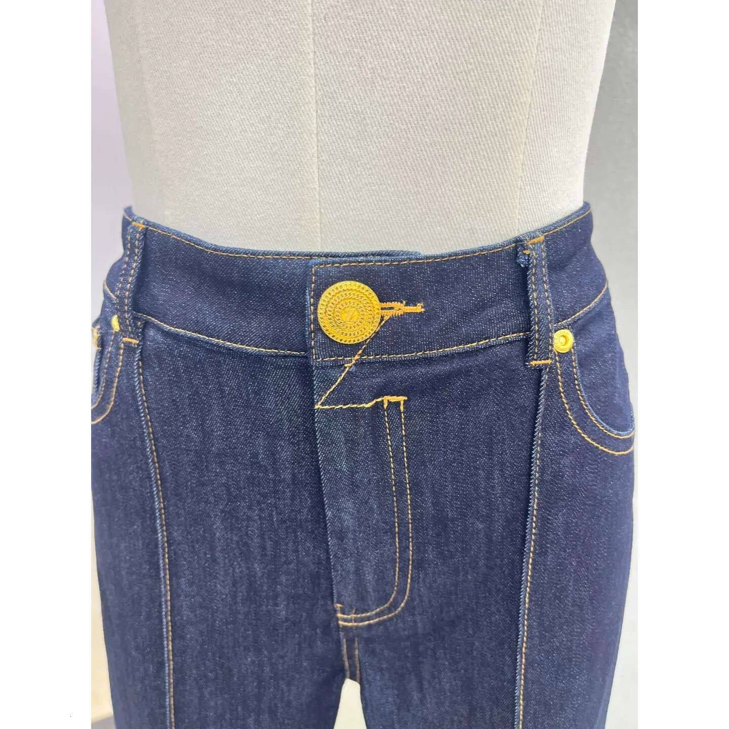 Women Jeans Australian Designer Resort Wear Vintage High Waist Flare-Leg Spandex Cotton Pants Trendy Summer Outfit