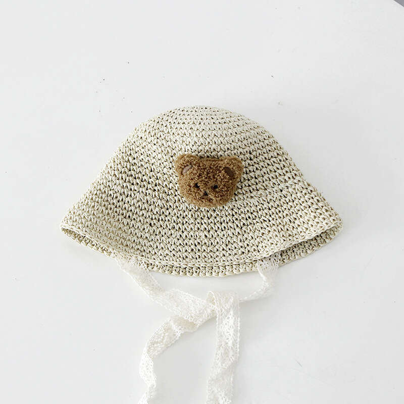 Children's 2024 New Summer Beach Sunshade and Sunscreen Sun Straw Weaving Holiday Cool Hat Big brim