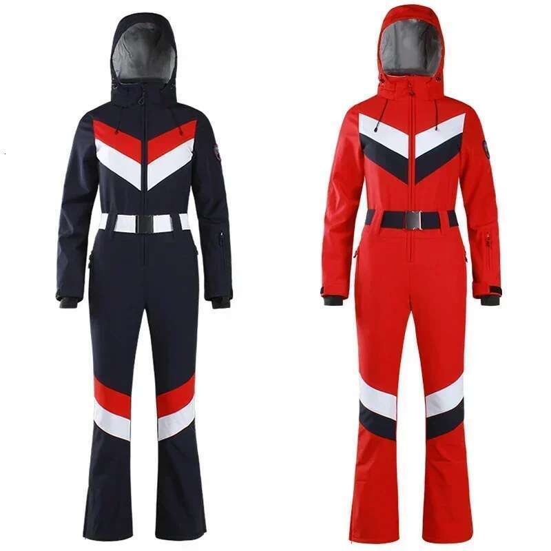 Tight Dress New Ski Women Outdoor Snowboard Thickened Breathable One-Piece Snow Suits Waterproof Windproof Sports Skiing Jumpsuits