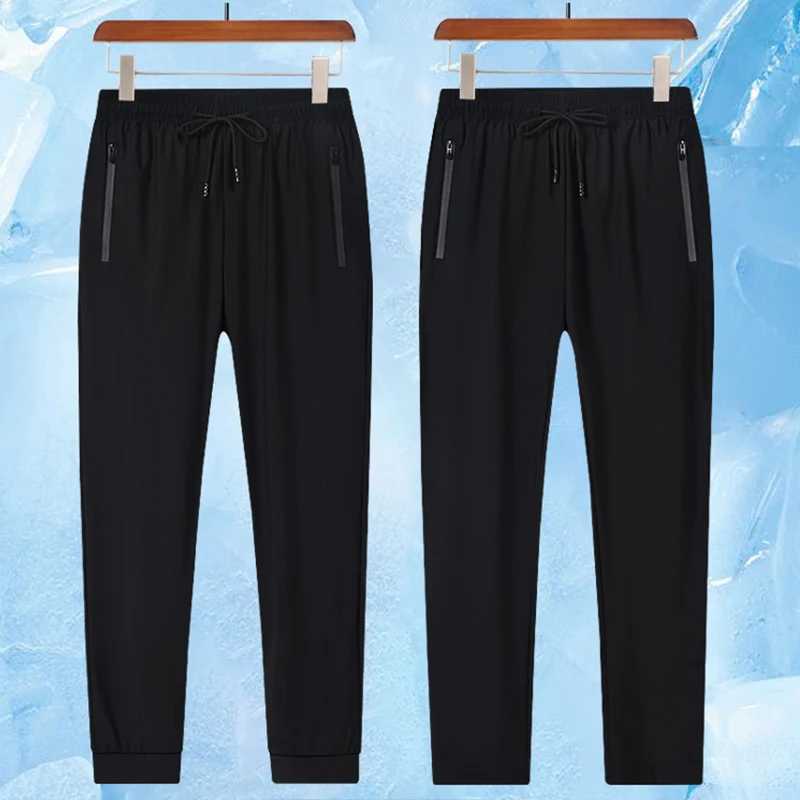 2PCS new silk breathable mens sports pants quick drying sweatshirt comfortable absorption cool and high-quality mens outdoor pants W250318