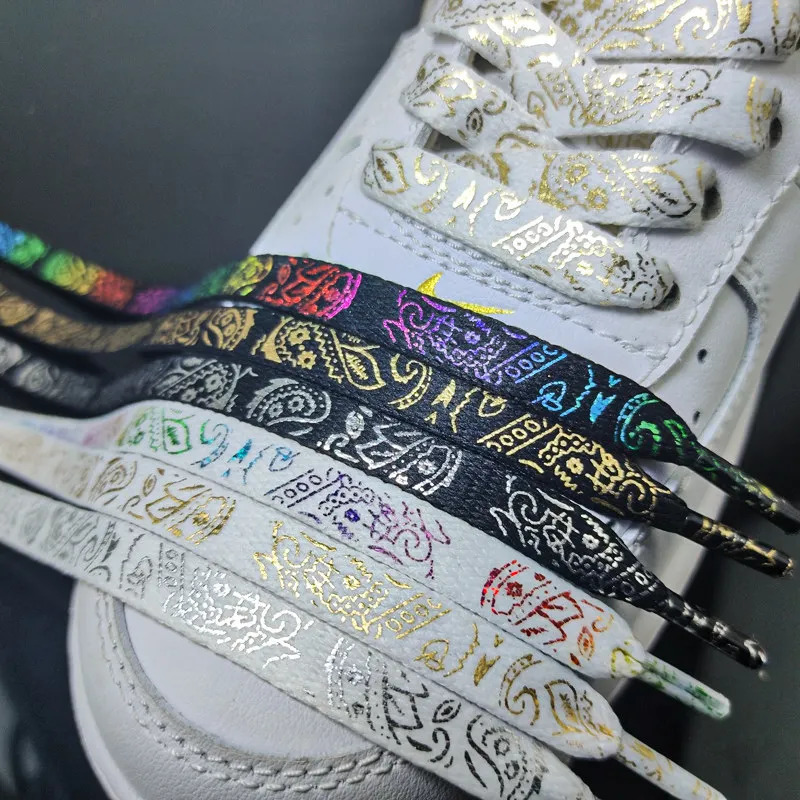 Flat shoes with lace and gold plated handpainted sports casual basketball tennis 250318