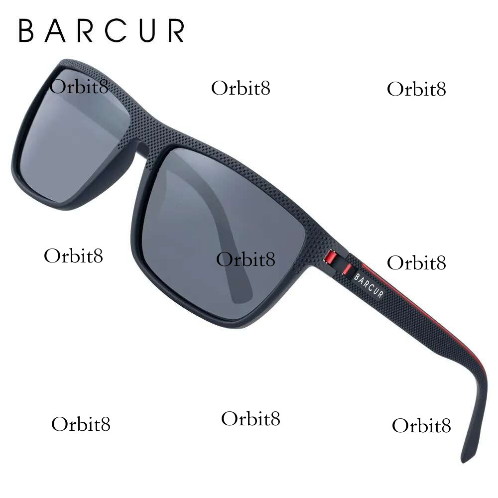 BARCUR Design TR90 Sunglasses Men Polarized Light Weight Sports Sun Glasses Women Eyewear Accessory Oculos UVAB Protection