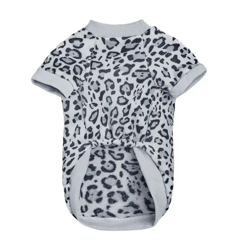 Soft Warm Dog Clothes Fleece Coat Pullover Leopard Pattern Thick Pet Sweater For Small Medium Large Dogs Cat Clothing 250318